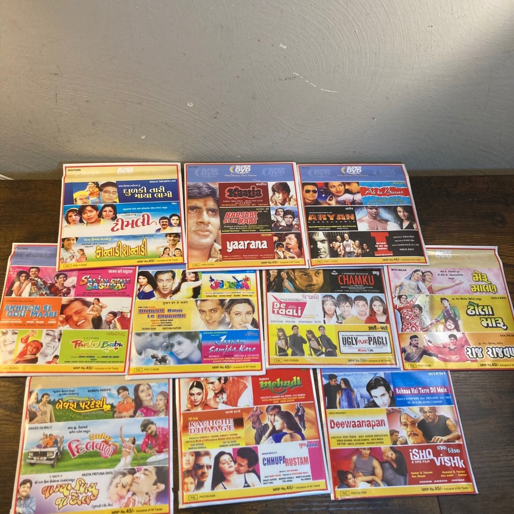 Bollywood Super DVD Lot 10 Multi Film Discs Kaalia Judwaa Mehndi PAL Format